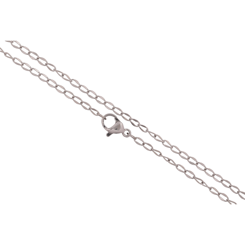 Цепочка Xuping ТТМ Stainless Steel цвет Родий "Плетение Панцирное" длина 45см х 2мм фото №2