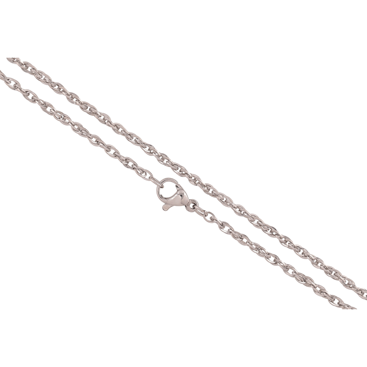 Ланцюжок Xuping ТТМ Stainless Steel колір Родій "Плетіння Кордове" довжина 45см х 2.5мм фото №1 Ланцюжок Xuping ТТМ Stainless Steel колір Родій "Плетіння Кордове" довжина 45см х 2.5мм фото №1