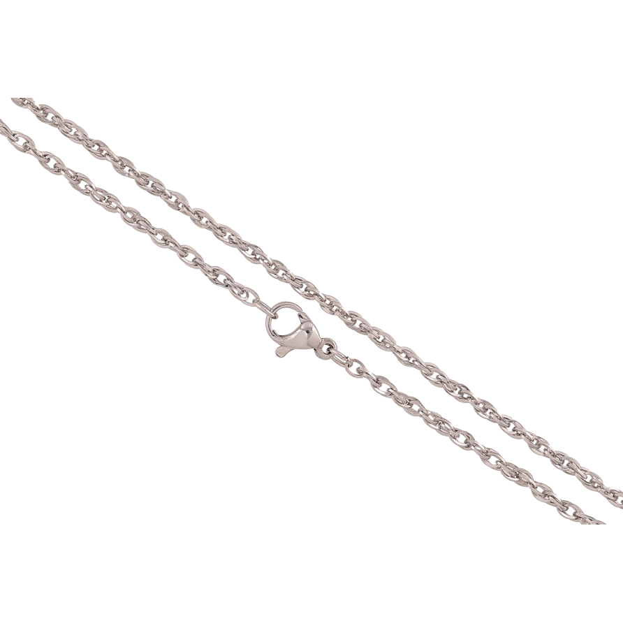 Ланцюжок Xuping ТТМ Stainless Steel колір Родій "Плетіння Кордове" довжина 45см х 2.5мм фото №1 Ланцюжок Xuping ТТМ Stainless Steel колір Родій "Плетіння Кордове" довжина 45см х 2.5мм фото №1