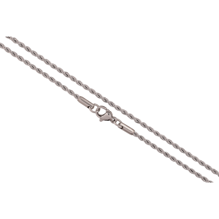 Ланцюжок Xuping ТТМ Stainless Steel колір Родій "Плетіння Мотузка" довжина 45см х 2мм фото №24 Ланцюжок Xuping ТТМ Stainless Steel колір Родій "Плетіння Мотузка" довжина 45см х 2мм фото №24