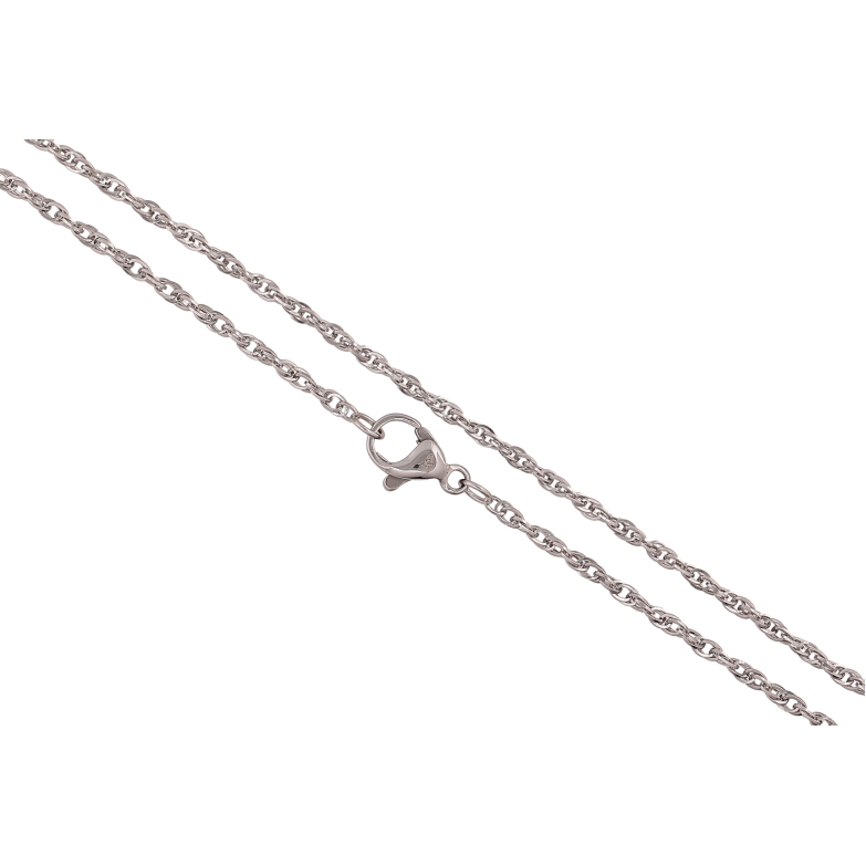 Ланцюжок Xuping ТТМ Stainless Steel колір Родій "Плетіння Кордове" довжина 45см х 2мм фото №1