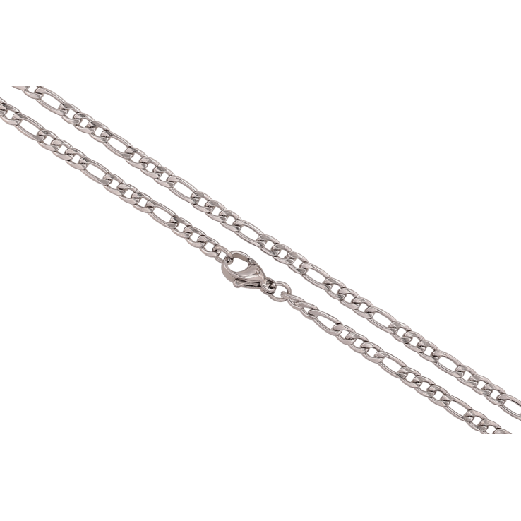 Ланцюжок Xuping ТТМ Stainless Steel колір Родій "Плетіння Фігаро" довжина 60см х 3мм фото №5