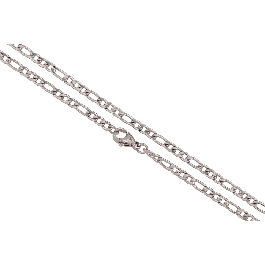 Ланцюжок Xuping ТТМ Stainless Steel колір Родій "Плетіння Фігаро" довжина 60см х 3мм фото №1 Ланцюжок Xuping ТТМ Stainless Steel колір Родій "Плетіння Фігаро" довжина 60см х 3мм фото №1