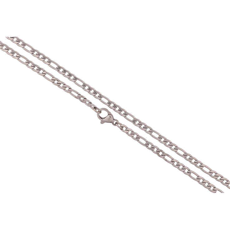Цепочка Xuping ТТМ Stainless Steel цвет Родий "Плетение Фигаро" длина 45см х 3мм фото №10