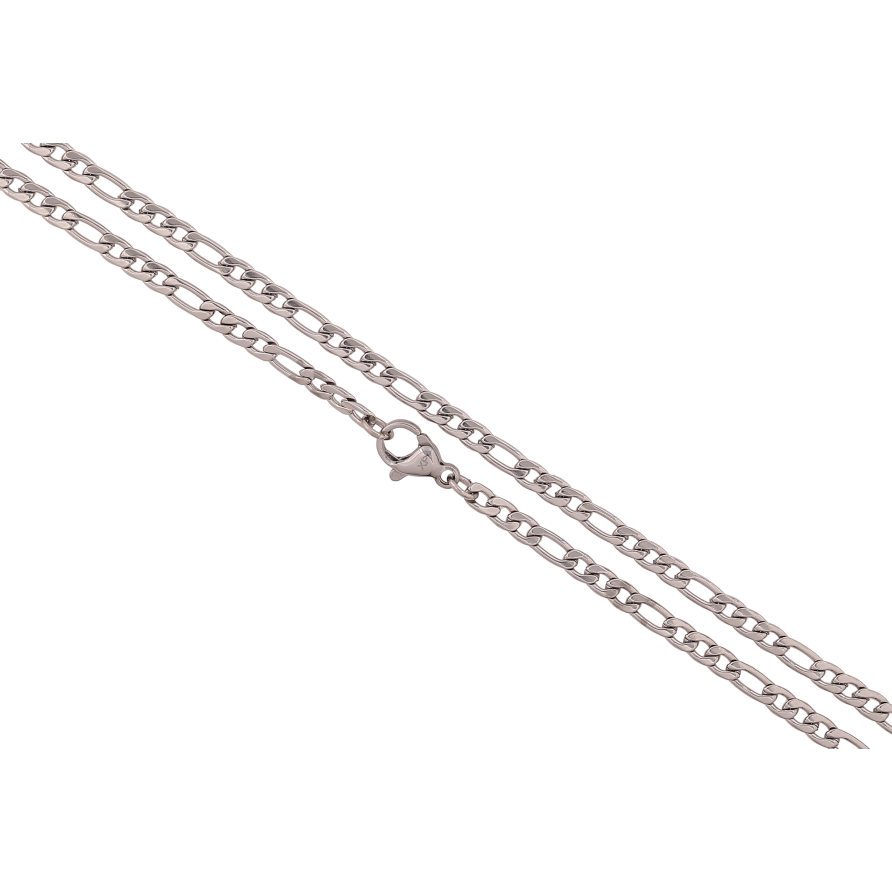 Цепочка Xuping ТТМ Stainless Steel цвет Родий "Плетение Фигаро" длина 45см х 3мм фото №1