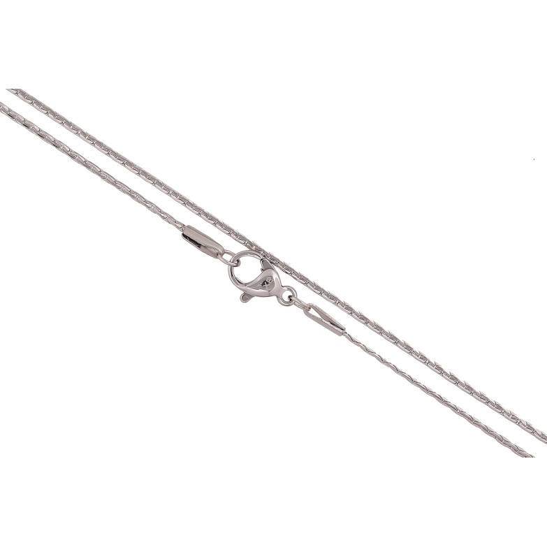 Цепочка Xuping ТТМ Stainless Steel цвет Родий "Плетение Фантазийное" длина 45см х 1мм фото №2 Цепочка Xuping ТТМ Stainless Steel цвет Родий "Плетение Фантазийное" длина 45см х 1мм фото №2