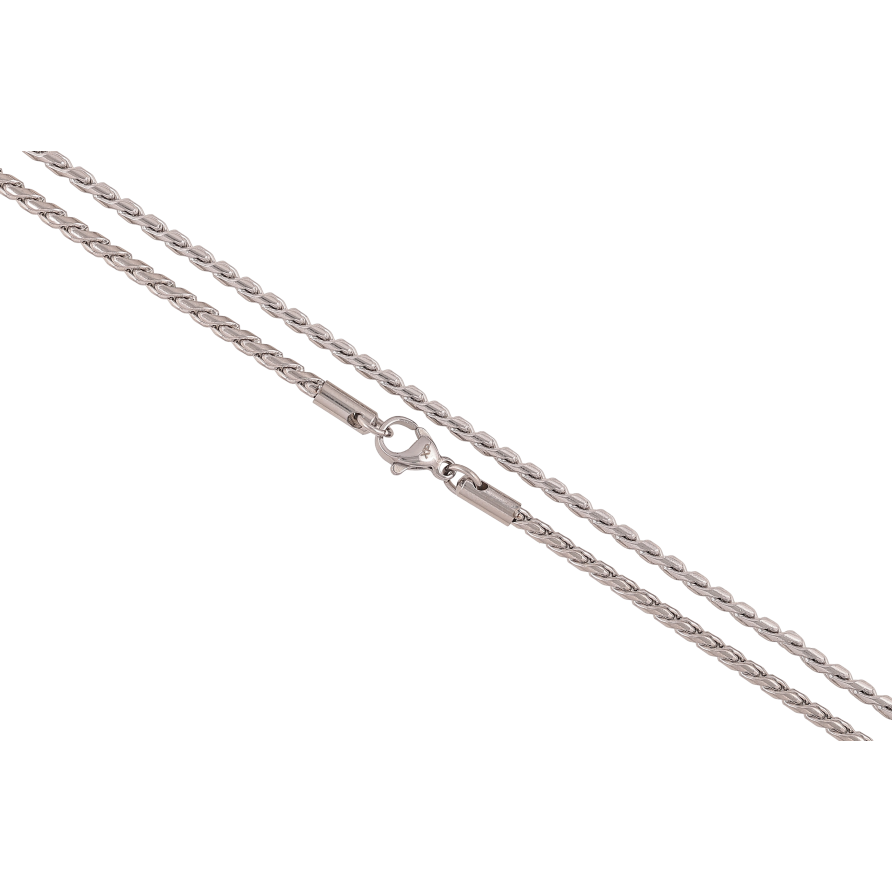 Ланцюжок Xuping ТТМ Stainless Steel колір Родій "Плетіння Фантазійне" довжина 50см х 3мм фото №1