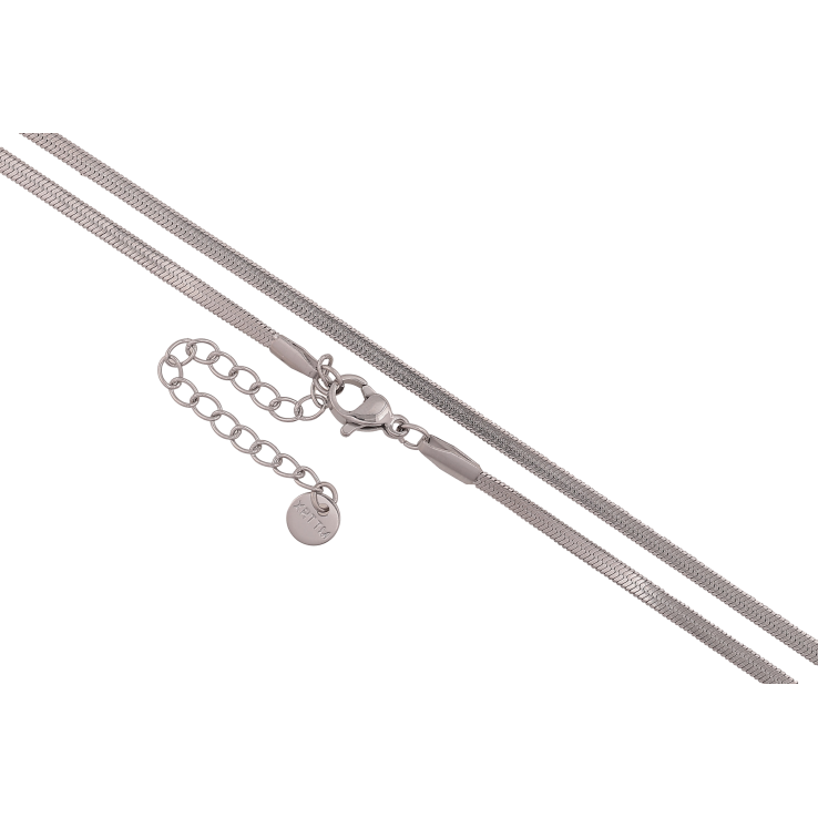 Цепочка Xuping ТТМ Stainless Steel цвет Родий "Плетение Снейк" длина 45-50см х 2.5мм фото №6