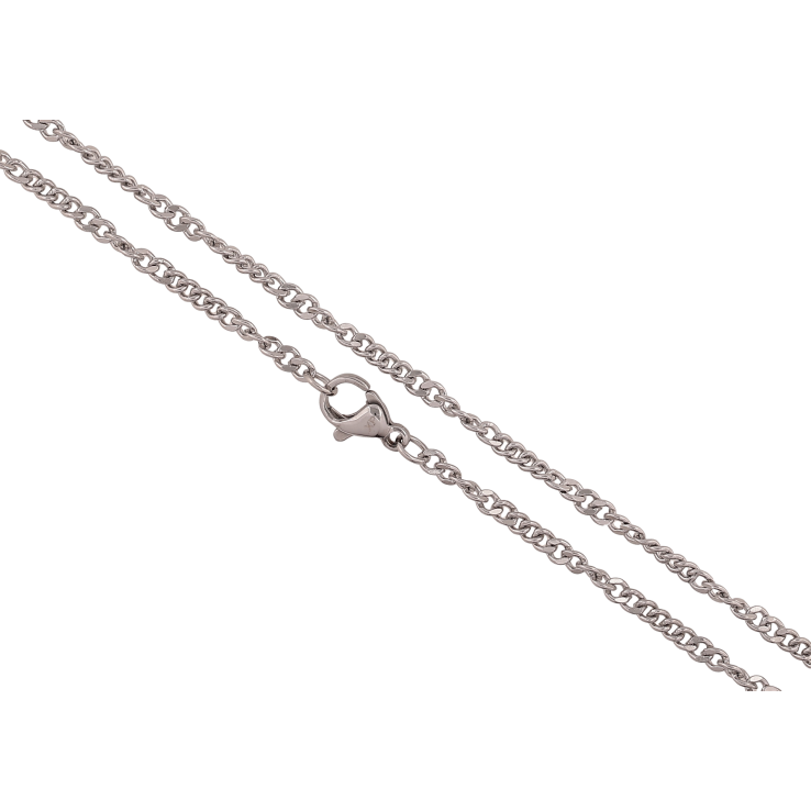 Ланцюжок Xuping ТТМ Stainless Steel колір Родій "Плетіння Панцирне перекручене" довжина 45см х 2-3мм фото №24