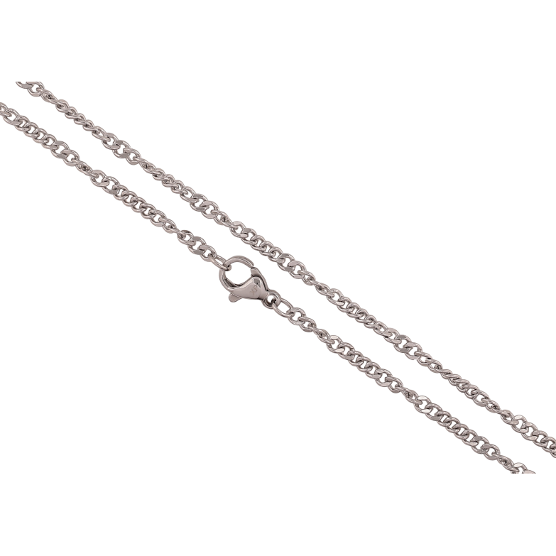 Цепочка Xuping ТТМ Stainless Steel цвет Родий "Плетение Панцирное перекрученное" длина 45см х 2-3мм фото №1