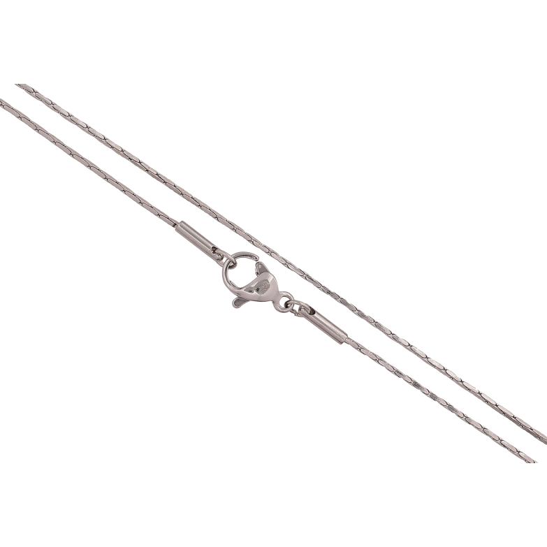 Ланцюжок Xuping ТТМ Stainless Steel колір Родій "Плетіння склочене" довжина 45см х 1мм фото №1