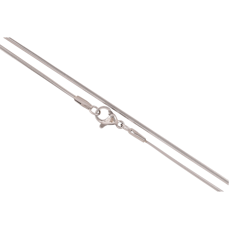 Цепочка Xuping ТТМ Stainless Steel цвет Родий "Плетение Снейк" длина 45см х 1.5мм фото №1