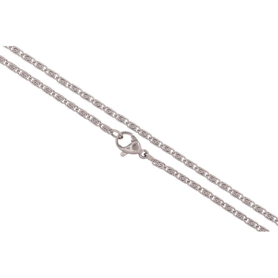 Ланцюжок Xuping ТТМ Stainless Steel колір Родій "Плетіння Равлик" довжина 45см х 2мм фото №1 Ланцюжок Xuping ТТМ Stainless Steel колір Родій "Плетіння Равлик" довжина 45см х 2мм фото №1