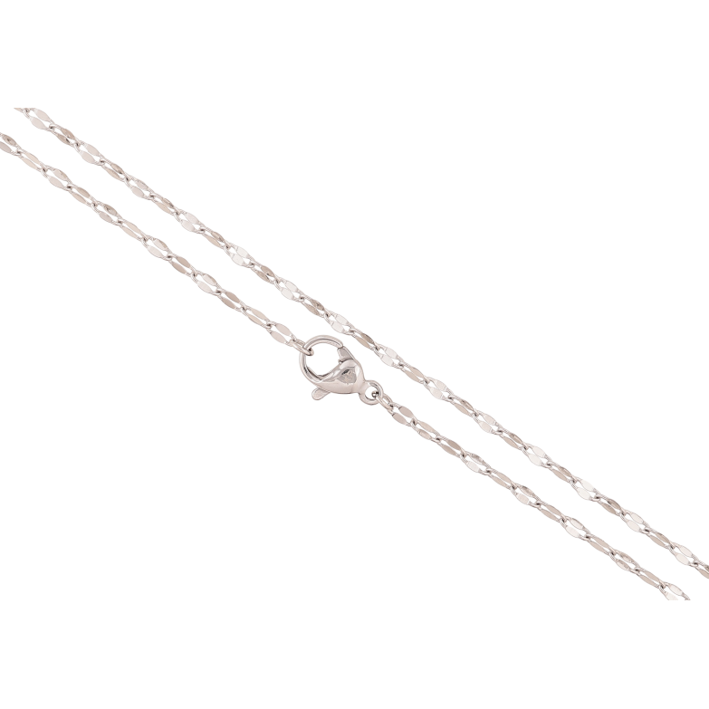 Ланцюжок Xuping ТТМ Stainless Steel колір Родій "Плетіння Морський ланцюг" довжина 45см х 2мм фото №2 Ланцюжок Xuping ТТМ Stainless Steel колір Родій "Плетіння Морський ланцюг" довжина 45см х 2мм фото №2