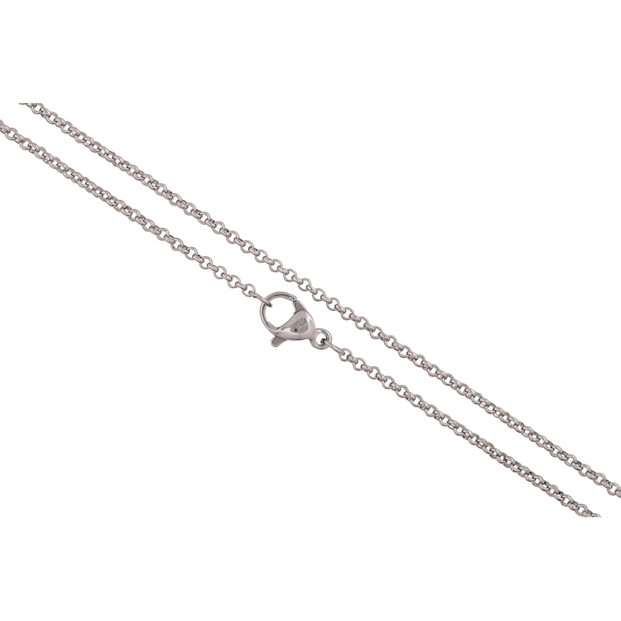 Ланцюжок Xuping ТТМ Stainless Steel колір Родій "Плетіння Ролло" довжина 45см х 2мм фото №1 Ланцюжок Xuping ТТМ Stainless Steel колір Родій "Плетіння Ролло" довжина 45см х 2мм фото №1