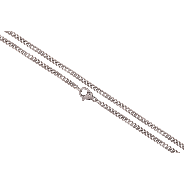 Цепочка Xuping ТТМ Stainless Steel цвет Родий "Плетение Панцирное" длина 45см х 2.5мм фото №1