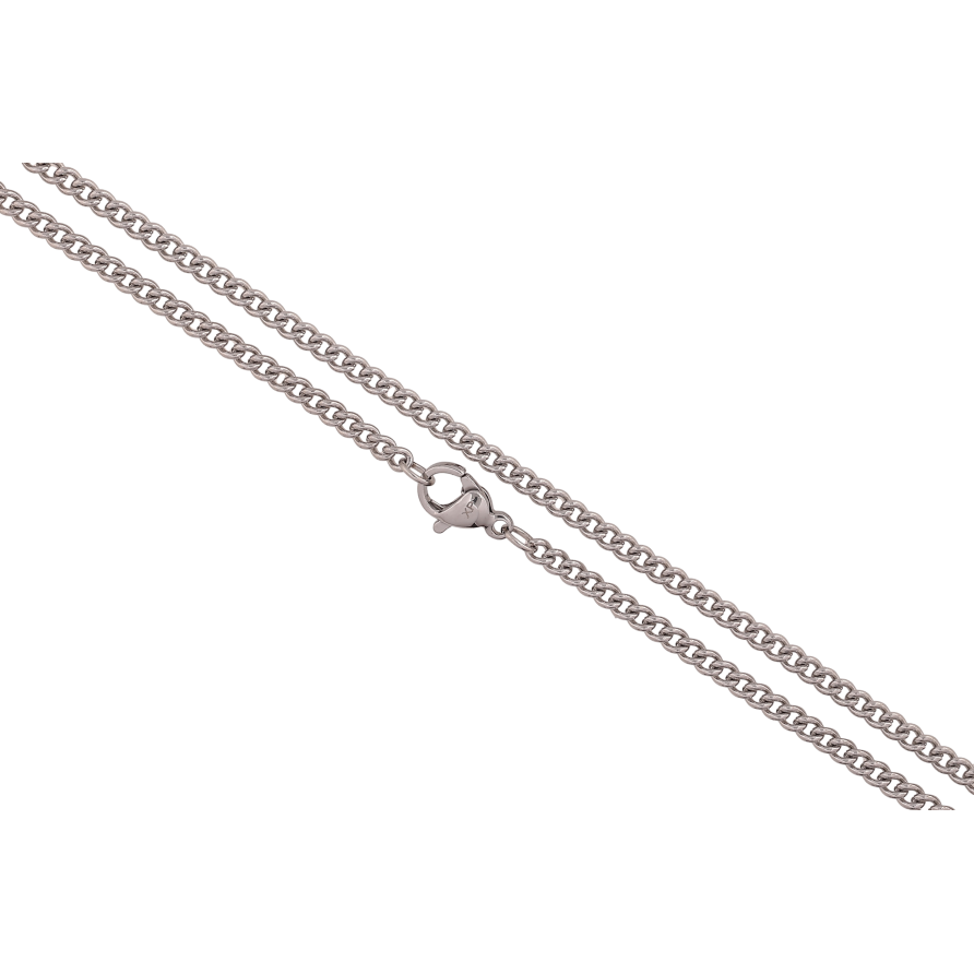 Ланцюжок Xuping ТТМ Stainless Steel колір Родій "Плетіння Панцирне" довжина 45см х 2.5мм фото №1