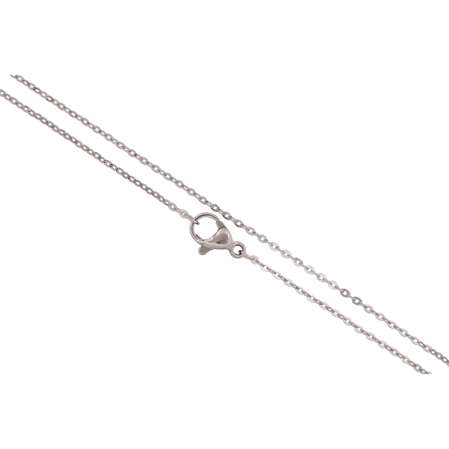 Цепочка Xuping ТТМ Stainless Steel цвет Родий "Плетение Якорное" длина 45см х 1мм фото №1