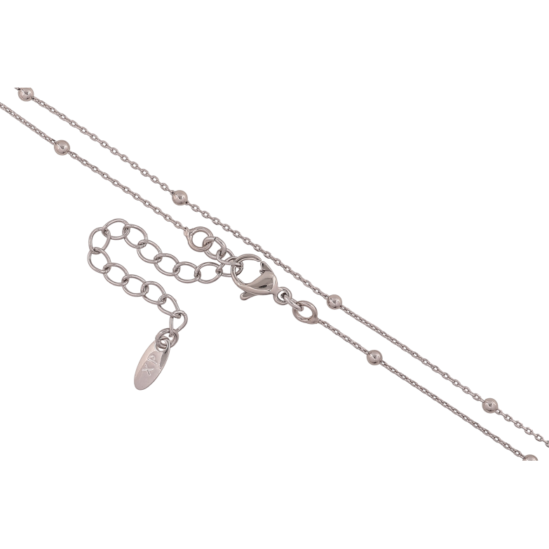 Цепочка Xuping цвет Родий "Плетение Якорное с бусинами" длина 45-50см х 0.5-2мм фото №1 Цепочка Xuping цвет Родий "Плетение Якорное с бусинами" длина 45-50см х 0.5-2мм фото №1