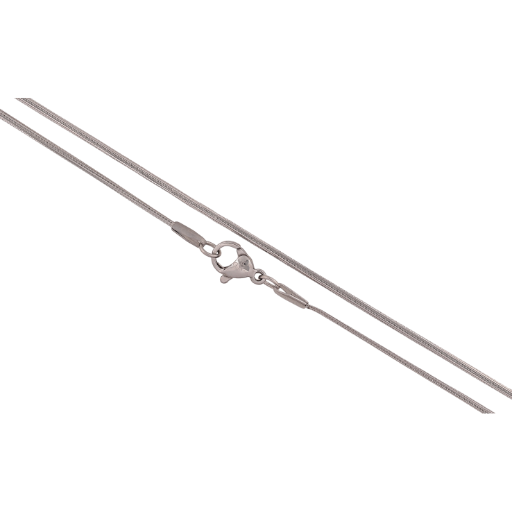 Ланцюжок Xuping ТТМ Stainless Steel колір Родій "Плетіння Снейк" довжина 45см х 1.5мм фото №2 Ланцюжок Xuping ТТМ Stainless Steel колір Родій "Плетіння Снейк" довжина 45см х 1.5мм фото №2