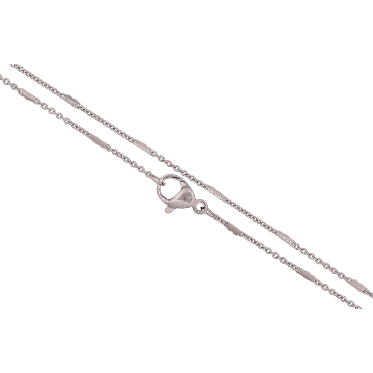 Ланцюжок Xuping ТТМ Stainless Steel колір Родій "Плетіння Якірне з прокаткою" довжина 45см х 1мм фото №11