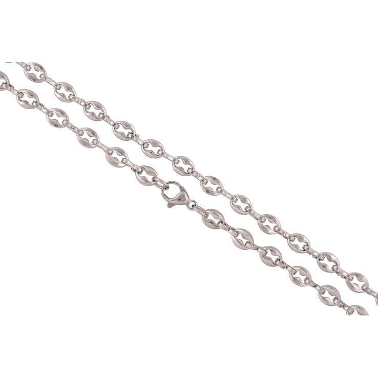 Ланцюжок Xuping ТТМ Stainless Steel колір Родій "Плетіння Фантазійне" довжина 50см х 5мм фото №15