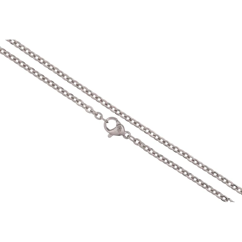 Цепочка Xuping ТТМ Stainless Steel цвет Родий "Плетение Якорное с узором" длина 45см х 2.5мм фото №1