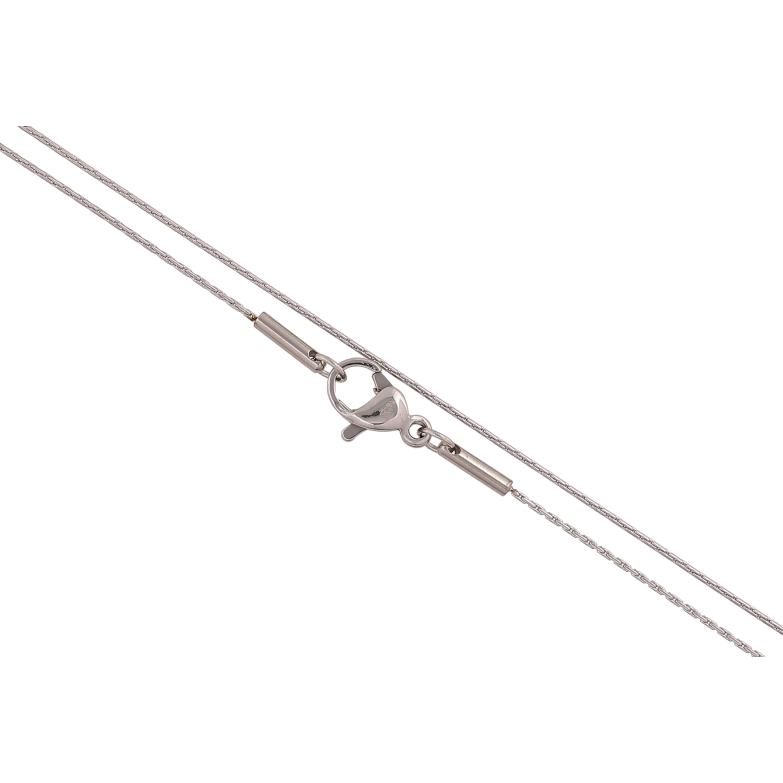 Ланцюжок Xuping ТТМ Stainless Steel колір Родій "Плетіння склочене" довжина 45см х 1мм фото №2