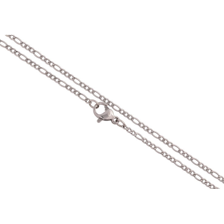 Ланцюжок Xuping ТТМ Stainless Steel колір Родій "Плетіння Фігаро" довжина 45см х 2мм фото №6 Ланцюжок Xuping ТТМ Stainless Steel колір Родій "Плетіння Фігаро" довжина 45см х 2мм фото №6