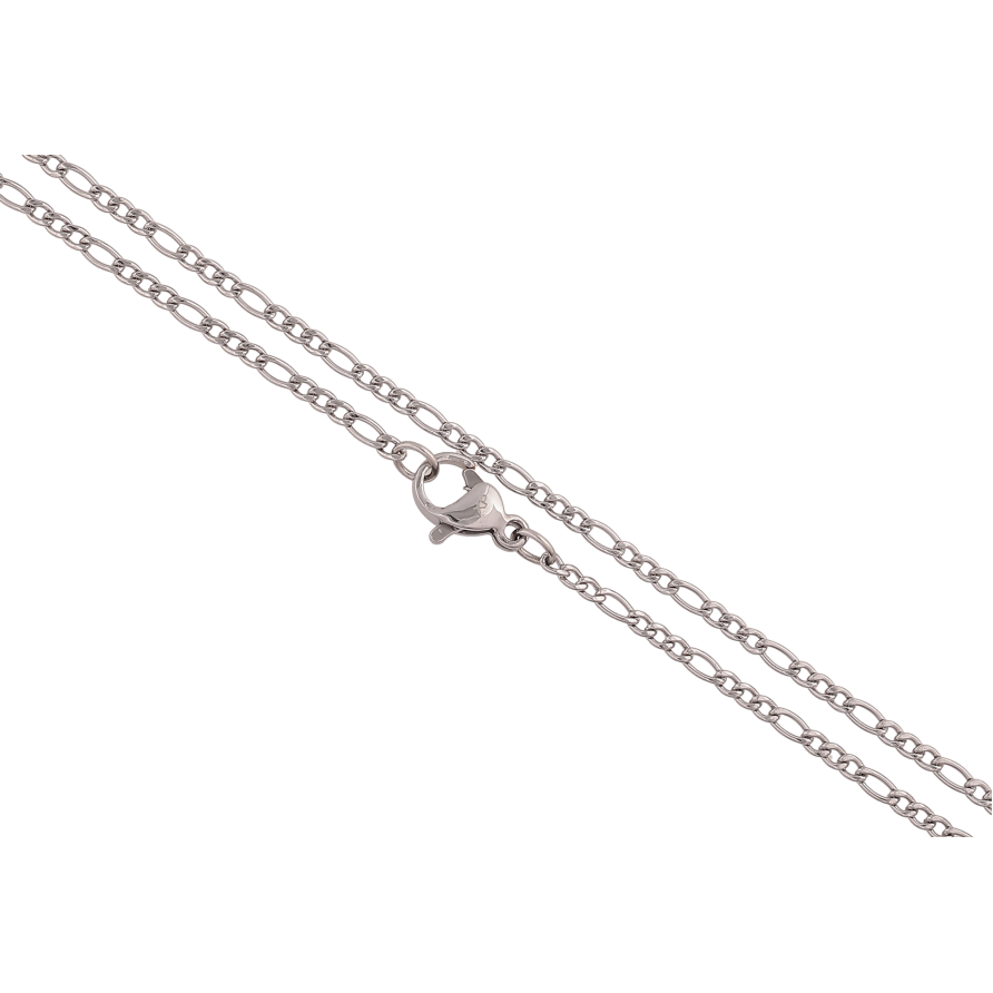 Цепочка Xuping ТТМ Stainless Steel цвет Родий "Плетение Фигаро" длина 45см х 2мм фото №1