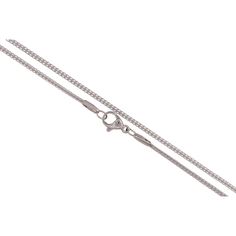 Ланцюжок Xuping ТТМ Stainless Steel колір Родій "Плетіння Фантазійне" довжина 45см х 2мм фото №1 Ланцюжок Xuping ТТМ Stainless Steel колір Родій "Плетіння Фантазійне" довжина 45см х 2мм фото №1