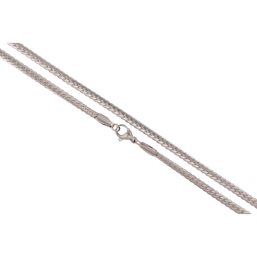 Ланцюжок Xuping ТТМ Stainless Steel колір Родій "Плетіння Париджина" довжина 45см х 3мм фото №1