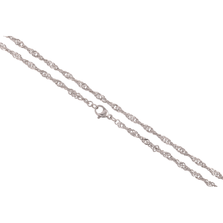 Ланцюжок Xuping ТТМ Stainless Steel колір Родій "Плетіння Кордове" довжина 55см х 3мм фото №4