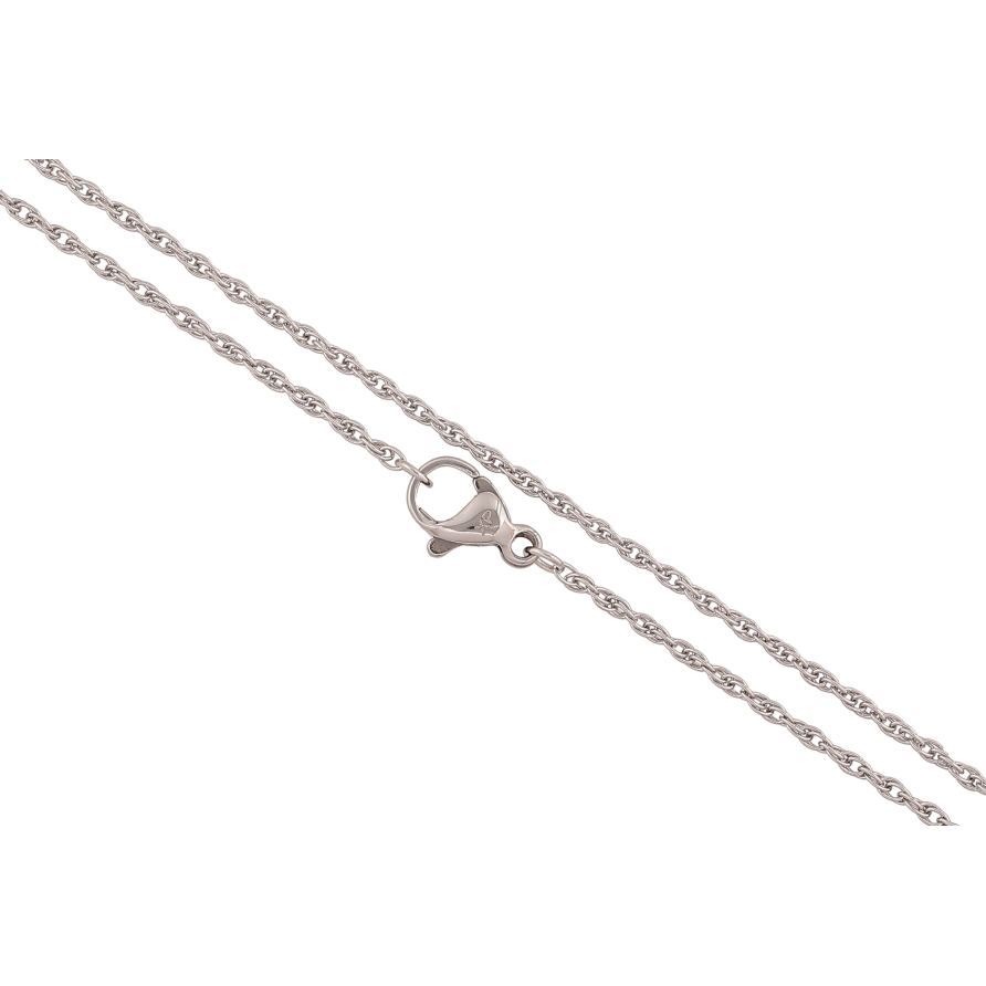 Ланцюжок Xuping ТТМ Stainless Steel колір Родій "Плетіння Кордове" довжина 45см х 1.5мм фото №1
