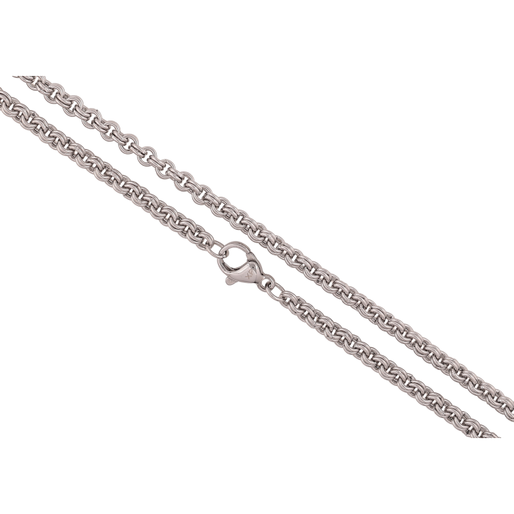 Ланцюжок Xuping ТТМ Stainless Steel колір Родій "Плетіння Ролло" довжина 45см х 3мм фото №7