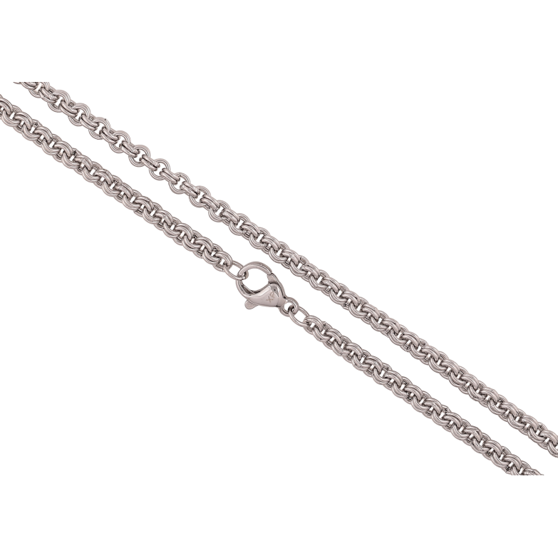 Ланцюжок Xuping ТТМ Stainless Steel колір Родій "Плетіння Ролло" довжина 45см х 3мм фото №1