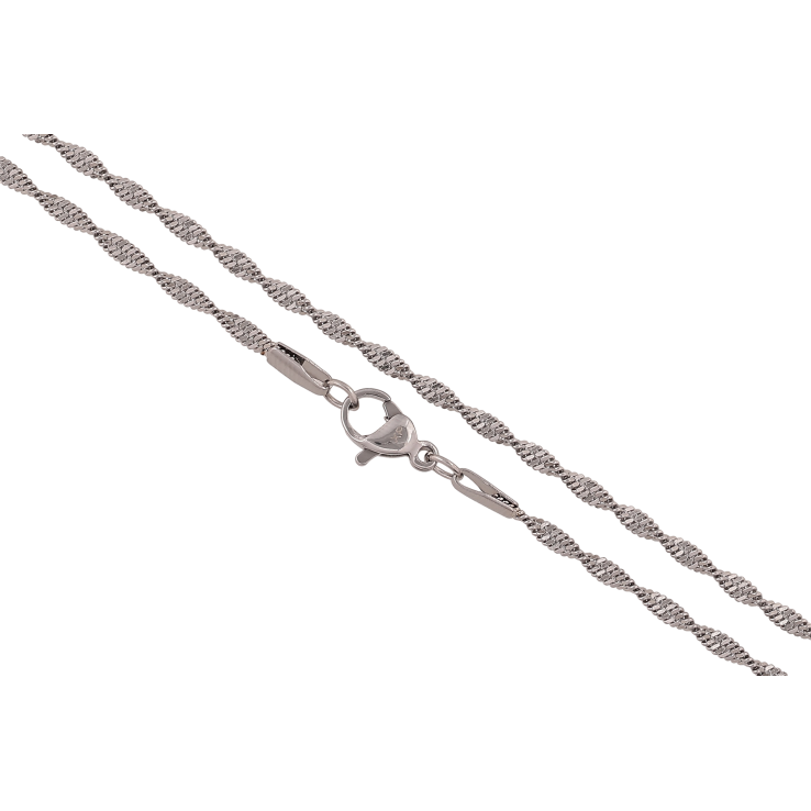 Ланцюжок Xuping ТТМ Stainless Steel колір Родій "Плетіння Супердиск" довжина 45см х 2мм фото №8 Ланцюжок Xuping ТТМ Stainless Steel колір Родій "Плетіння Супердиск" довжина 45см х 2мм фото №8