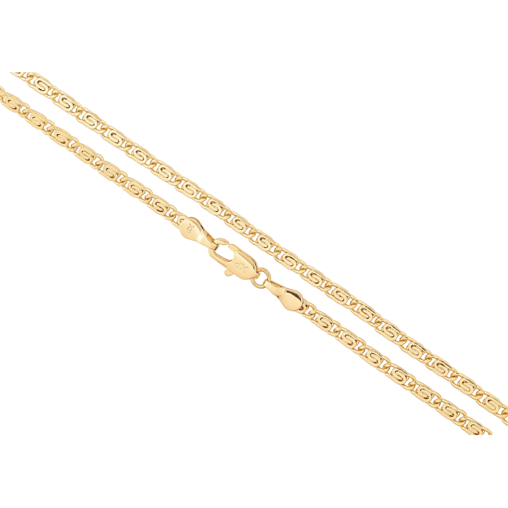 Ланцюжок Xuping колір Позолота 14K "Плетіння Равлик" довжина 50см х 3мм фото №6