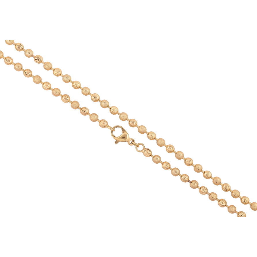 Ланцюжок Xuping колір Позолота 14K "Плетіння Перлина з візерунком" довжина 50см х 3мм фото №1