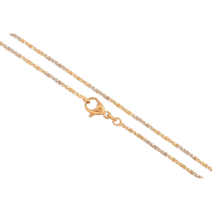 Ланцюжок Xuping колір Позолота 18K + Родій "Плетіння Венеціанське перекручене" довжина 45см х 1мм фото №7