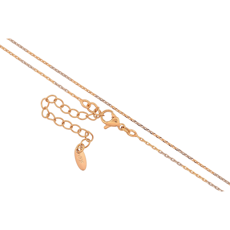 Ланцюжок Xuping колір Позолота 18K + Родій "Плетіння Якірне" довжина 45-50см х 1мм фото №9