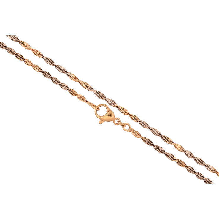 Цепочка Xuping цвет Позолота 18K + Родий "Плетение Супердиск" длина 49см х 2мм фото №8