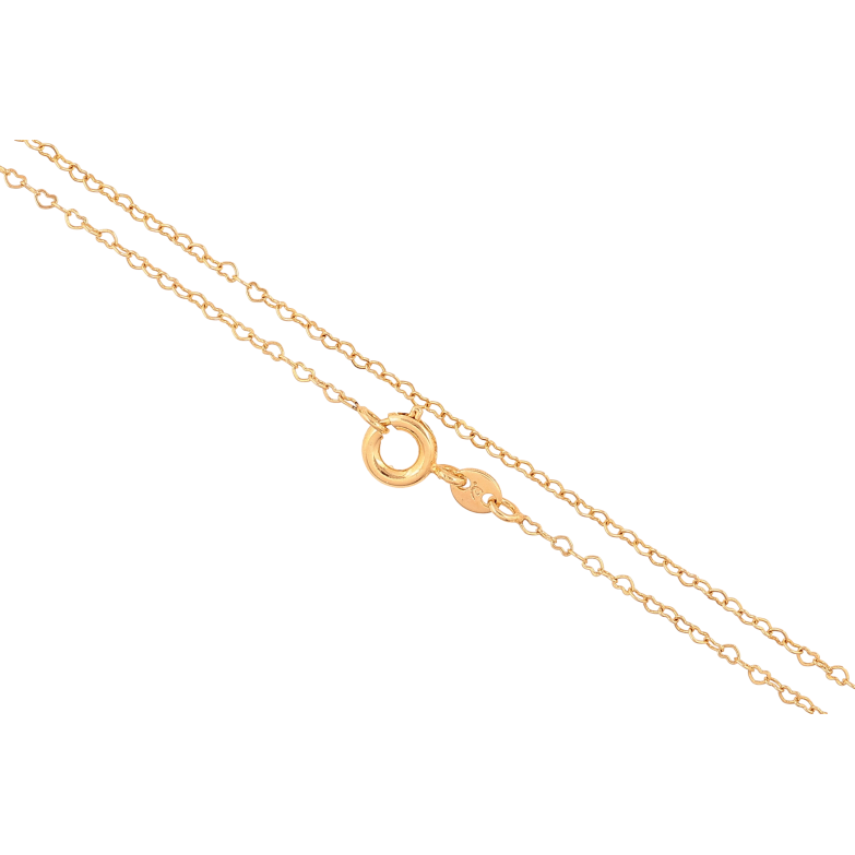 Ланцюжок Xuping колір Позолота 18K "Плетіння Сердечка" довжина 45см х 1.5мм фото №1