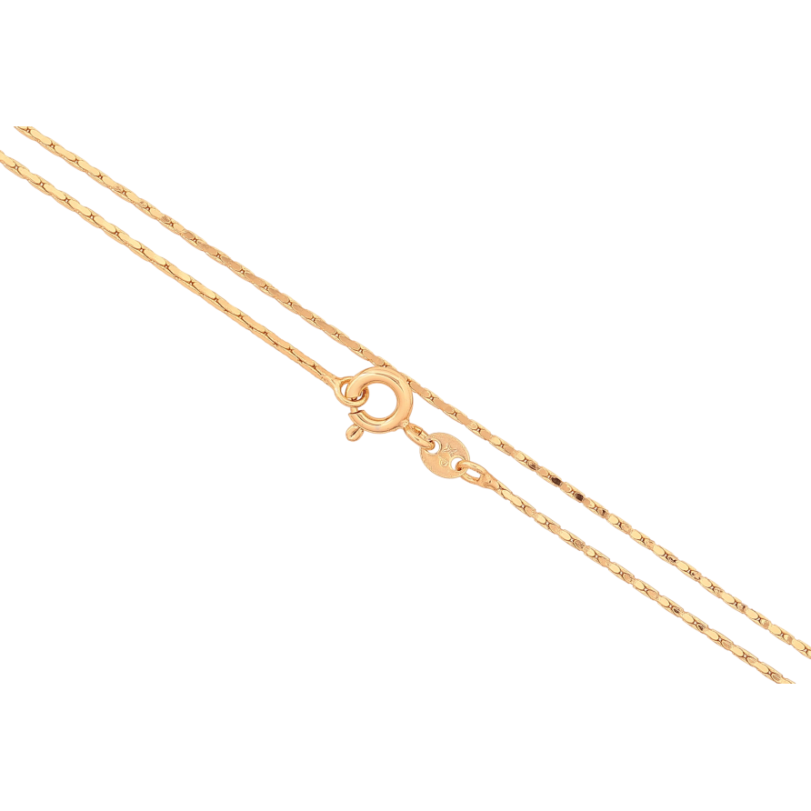 Цепочка Xuping цвет Позолота 18K "Плетение склоченное" длина 45см х 1мм фото №1 Цепочка Xuping цвет Позолота 18K "Плетение склоченное" длина 45см х 1мм фото №1