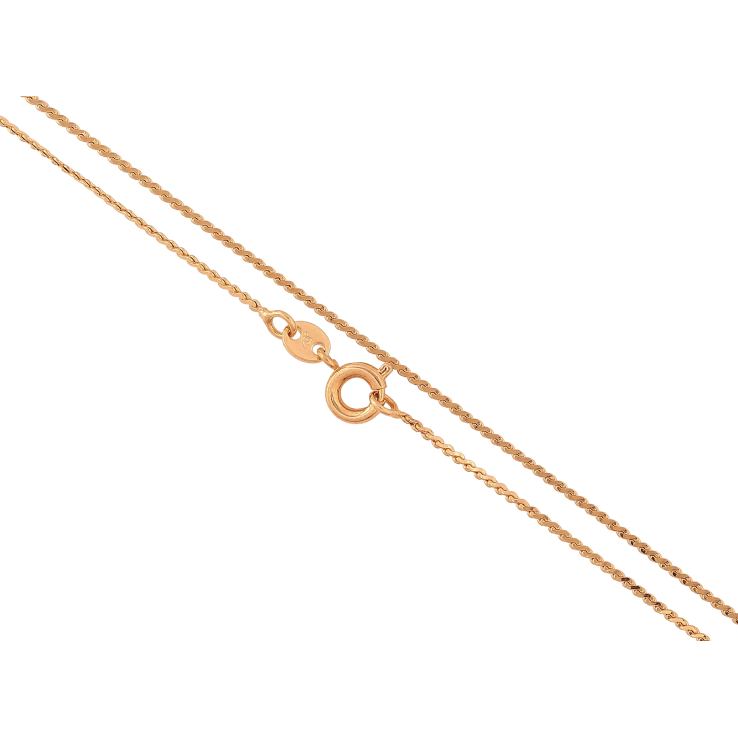 Ланцюжок Xuping колір Позолота 18K "Плетіння Серпантин" довжина 45см х 1мм фото №14