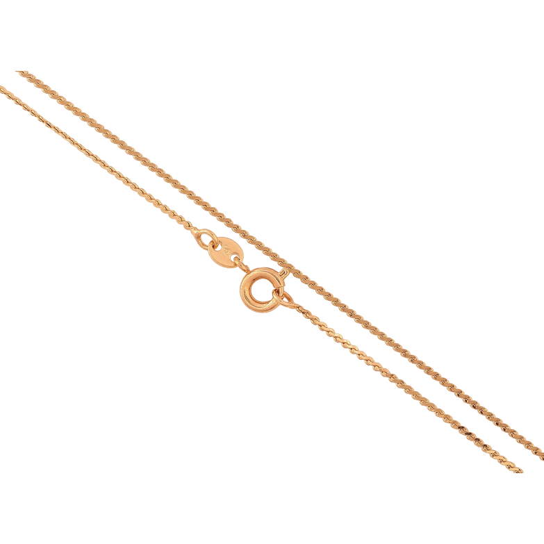 Ланцюжок Xuping колір Позолота 18K "Плетіння Серпантин" довжина 45см х 1мм фото №1