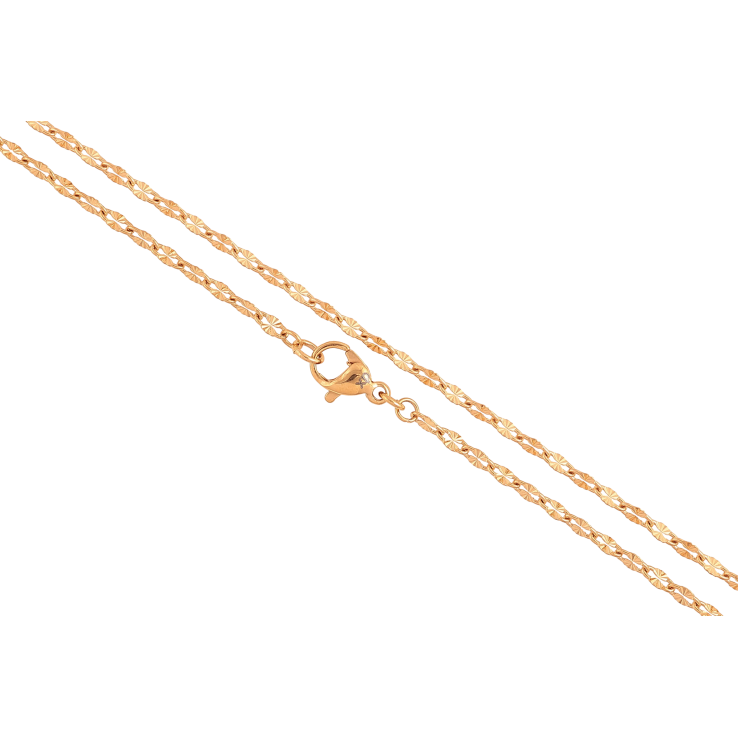 Ланцюжок Xuping колір Позолота 18K "Плетіння Морський ланцюг з візерунком" довжина 46см х 2мм фото №21
