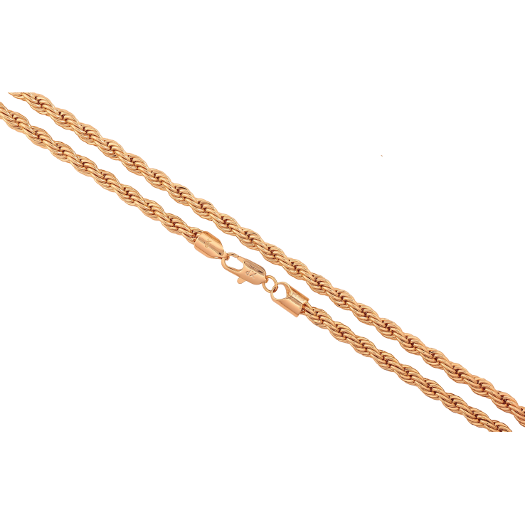 Ланцюжок Xuping колір Позолота 18K "Плетіння Мотузка" довжина 45см х 5мм фото №10 Ланцюжок Xuping колір Позолота 18K "Плетіння Мотузка" довжина 45см х 5мм фото №10