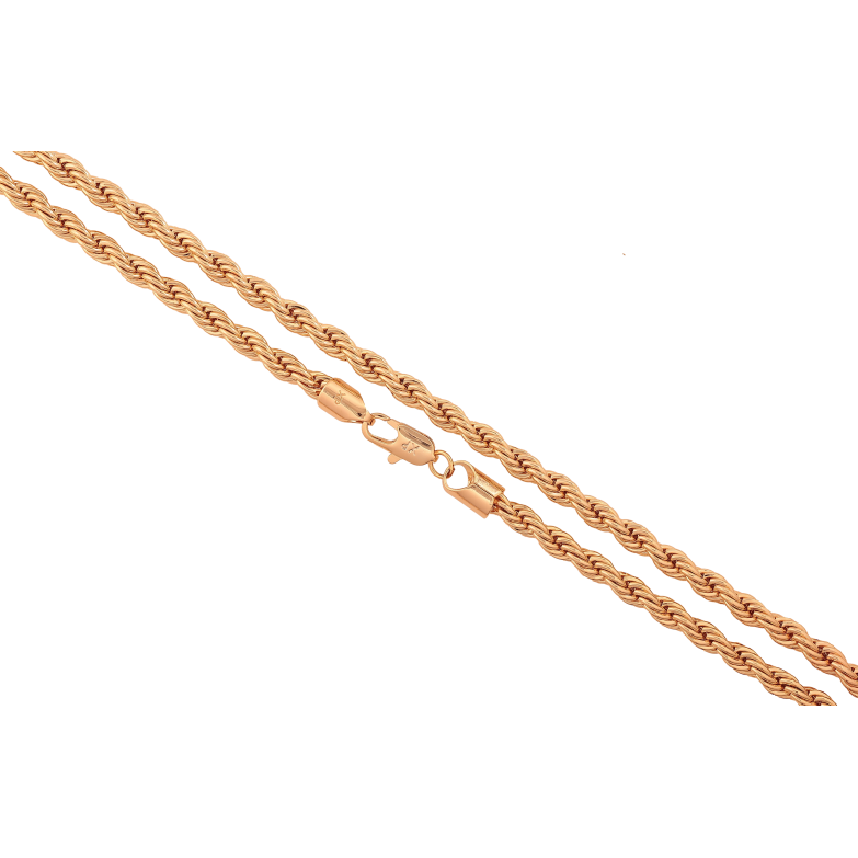 Ланцюжок Xuping колір Позолота 18K "Плетіння Мотузка" довжина 45см х 5мм фото №2