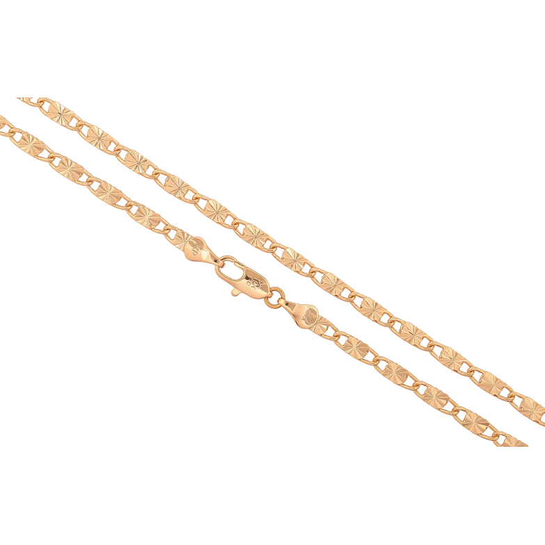 Ланцюжок Xuping колір Позолота 18K "Плетіння Морський ланцюг з візерунком" довжина 50см х 4мм фото №1